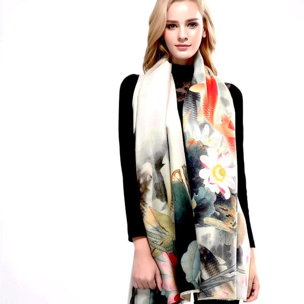 Winter Floral Scarf