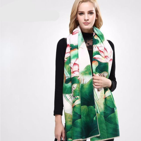 Winter Floral Scarf