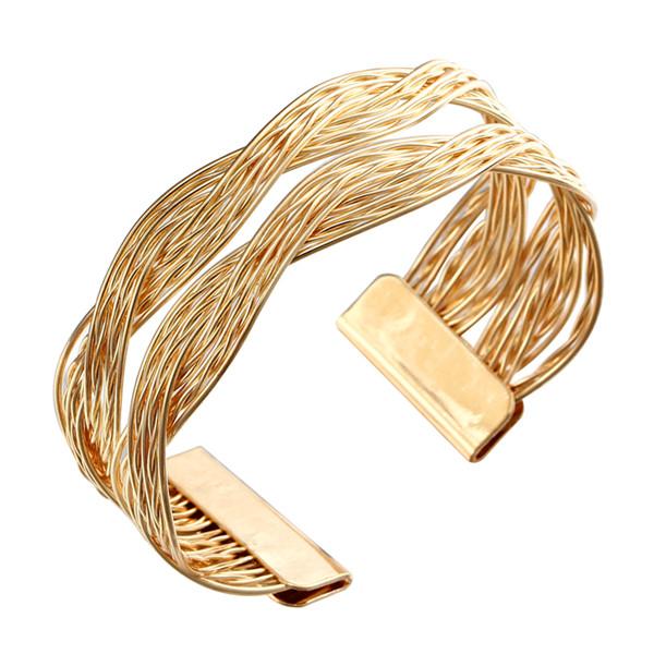 Wide Geometric Bangle